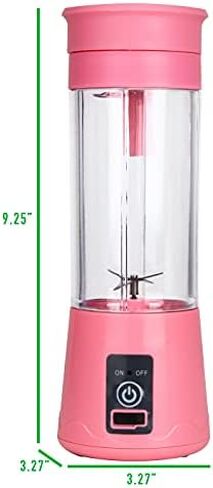 Mind Reader Blender, Rechargeable Personal Juicer, USB-Powered, Portable, Handheld, Smoothie, 3.125"L x 3.125"W x 9"H, Blue in Saudi Arabia