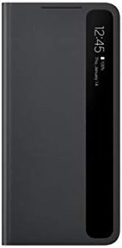 جراب لهاتف Samsung Galaxy S21+، جراب قلاب بتصميم S-View - أسود (الإصدار الأمريكي) in Kuwait