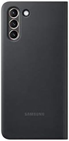 جراب لهاتف Samsung Galaxy S21+، جراب قلاب بتصميم S-View - أسود (الإصدار الأمريكي) in Kuwait