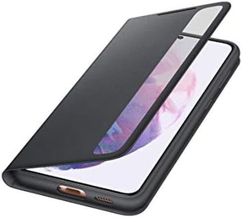 جراب لهاتف Samsung Galaxy S21+، جراب قلاب بتصميم S-View - أسود (الإصدار الأمريكي) in Kuwait