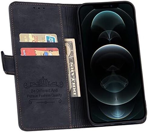 Yansguard Case for iPhone 13 Pro Max, Luxury Flip Wallet Style Phone Case with Card Holder for iPhone 13 Pro Max 5G (6.7" 2021 Release), Gray-B in Kuwait