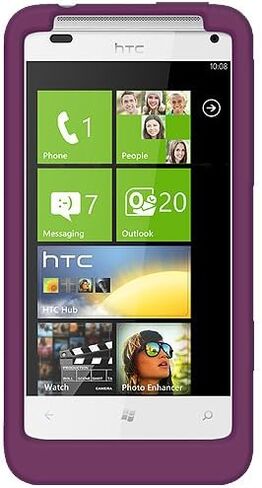 Amzer Silicone Skin Jelly Case for HTC Radar 4G - Purple - 1 Pack in Saudi Arabia