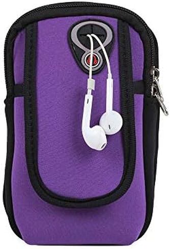 AINAAN Universal Running Armband, Arm Cell Phone Holder, Fitness and Gym Workouts, Compatible with All Regular Size Phones （Purple） in Kuwait