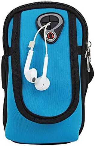 Universal Running Armband, Arm Cell Phone Holder, Fitness and Gym Workouts, Compatible with All Regular Size Phones （Light Blue） in Kuwait