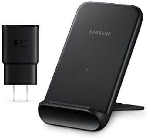 SAMSUNG Electronics Wireless Charger Convertible Qi Certified (Pad/Stand), for Galaxy Buds, Galaxy Phones, and Apple iPhone Devices - US Version - Black (US Version) in Kuwait