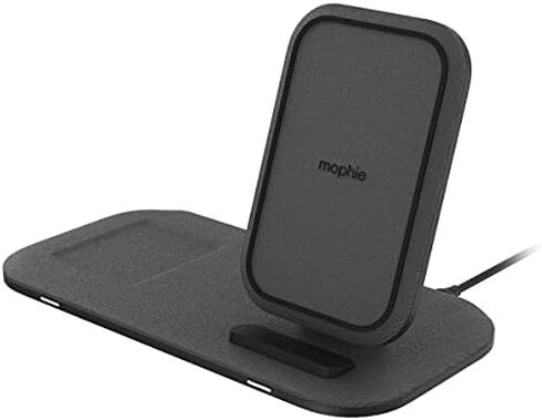 mophie Wireless Charging Stand+ Wireless Charging Stand and pad with USB-A Port. for AirPods, Apple Watch, iPhone, Samsung Galaxy, Qi-Enabled Devices in Saudi Arabia