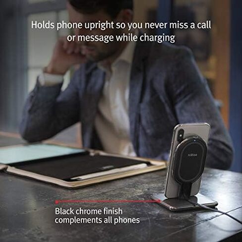 Twelve South HiRise Wireless | Fast Charge 10W Qi 2-in-1 Desktop + Wireless Travel Charger for iPhone/Wireless Charging Smart Phones/AirPods Wireless Charging Case in Saudi Arabia