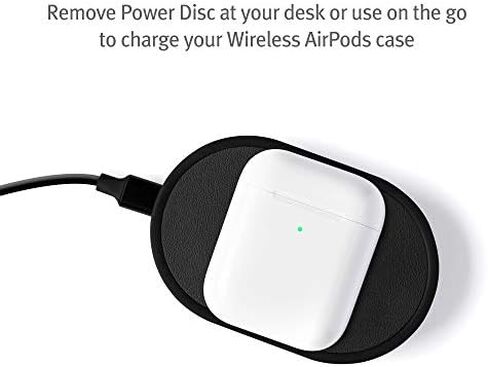 Twelve South HiRise Wireless | Fast Charge 10W Qi 2-in-1 Desktop + Wireless Travel Charger for iPhone/Wireless Charging Smart Phones/AirPods Wireless Charging Case in Saudi Arabia