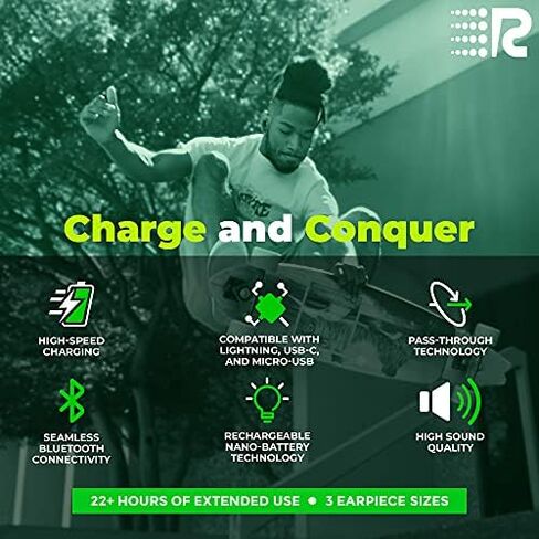 Rush Charge RCBUDS-L-G1-RSGD in-Ear True Wireless Stereo Bluetooth Lightning Rush Buds with Microphone and Portable Phone Charger (Rose Metallic) in Kuwait