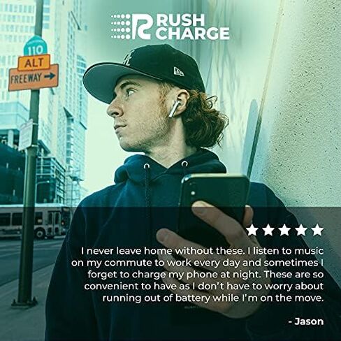 Rush Charge RCBUDS-L-G1-RSGD in-Ear True Wireless Stereo Bluetooth Lightning Rush Buds with Microphone and Portable Phone Charger (Rose Metallic) in Kuwait