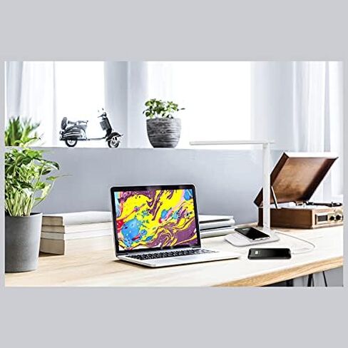 iLive LED Desk Lamp with Wireless Charging, USB Port, Foldable, White (IAQL300W) in Saudi Arabia