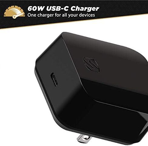 SCOSCHE HPDC60 Powervolt 60W USB Type-C Wall Charger Compatible with All Power Delivery 3.0, 2.0 and Standard USB-C Devices in Black in Kuwait