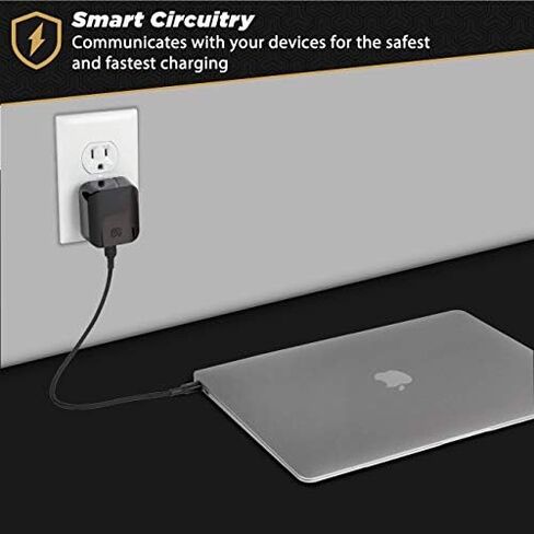 SCOSCHE HPDC60 Powervolt 60W USB Type-C Wall Charger Compatible with All Power Delivery 3.0, 2.0 and Standard USB-C Devices in Black in Kuwait