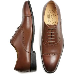 Journey West Mens Dress Shoes with Genuine Leather in Cap-Toe Business Oxford Formal Wedding Shoes for Men in Kuwait