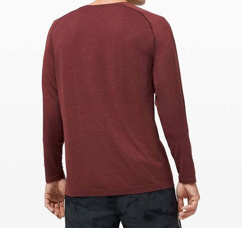 قميص رجالي بأكمام طويلة من LuluLemon Athletica LululuLemon بأكمام طويلة (Cassis/Savannah، XL) in Saudi Arabia