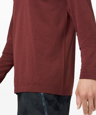 قميص رجالي بأكمام طويلة من LuluLemon Athletica LululuLemon بأكمام طويلة (Cassis/Savannah، XL) in Saudi Arabia