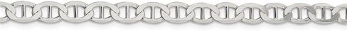 925 Sterling Silver Men's 5.7mm Flat Anchor Mariner Chain Necklace - with Secure Lobster Lock Clasp in Kuwait