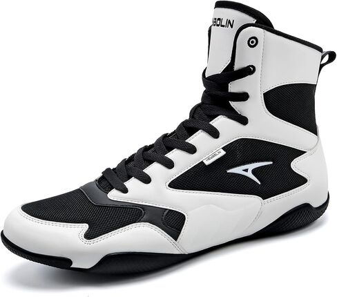 ASHION Men Wrestling Shoes Boxing Shoes High Top Fitness Sneakers Zero Drop Sole in Kuwait