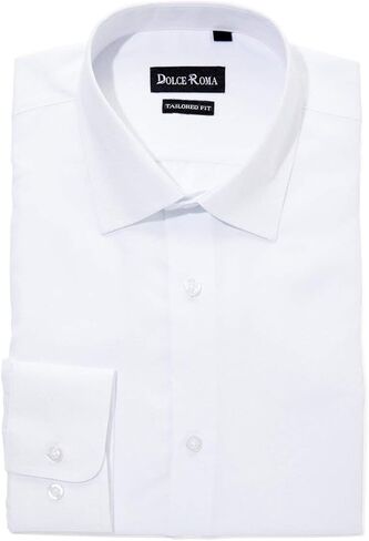 Dolce Roma - Men's Button Down Dress Shirt - Modern Fit - Solid Colors in Saudi Arabia