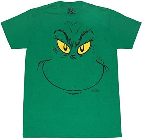 Dr. Seuss Grinch Face Adult T-Shirt in Saudi Arabia