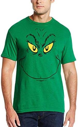 Dr. Seuss Grinch Face Adult T-Shirt in Saudi Arabia