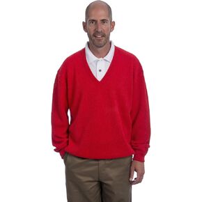 Alpaca Golf Men's V-neck Alpaca Links Pullover Sweater - 100% Alpaca Wool in Saudi Arabia
