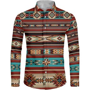 Suhoaziia Men's Muscle Fit Dress Shirts Wrinkle-Free Long Sleeve Casual Button Down Shirts