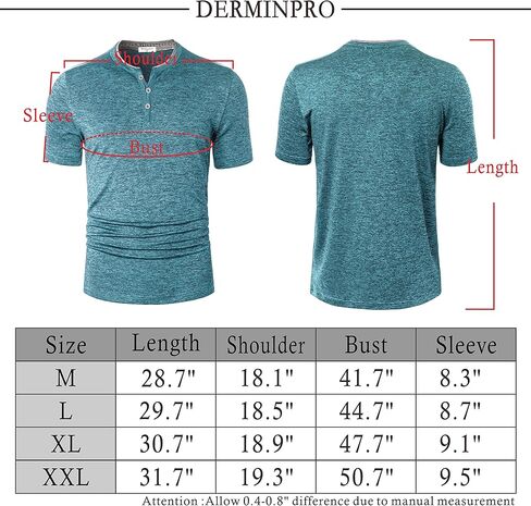 قمصان جولف رجالي بدون ياقة من Derminpro مقاس نحيف، قمصان رياضية رياضية سريعة الجفاف in Kuwait