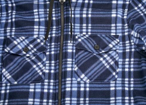 Men's Winter Plaid Sherpa Lined Flannel Shirt Jacket in Saudi Arabia