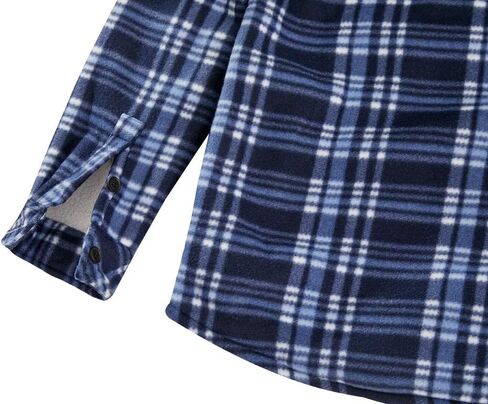 Men's Winter Plaid Sherpa Lined Flannel Shirt Jacket in Saudi Arabia
