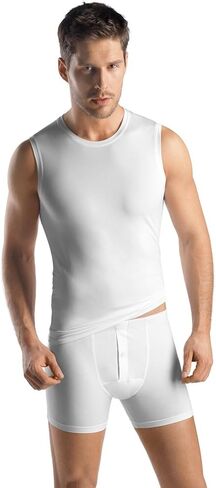 HANRO Men's Cotton Superior Sleeveless T-Shirt 73098 in Kuwait