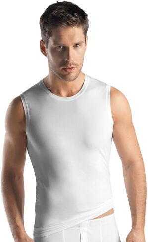 HANRO Men's Cotton Superior Sleeveless T-Shirt 73098 in Kuwait