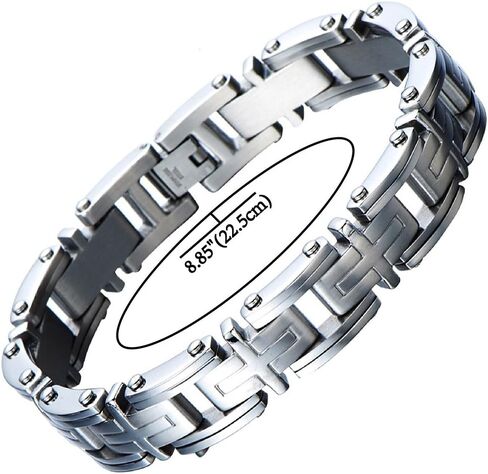 COOLSTEELANDBEYOND Exclusive Stainless Steel Man Jewelry Cross Link Bracelet for Men 8.85 Inches in Saudi Arabia