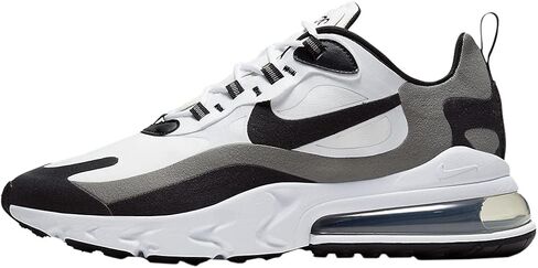 Nike Men's Air Max 270 React White/Black-MTLC Pewter (CT1264 101) - 10.5 in Saudi Arabia