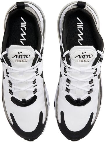 Nike Men's Air Max 270 React White/Black-MTLC Pewter (CT1264 101) - 10.5 in Saudi Arabia