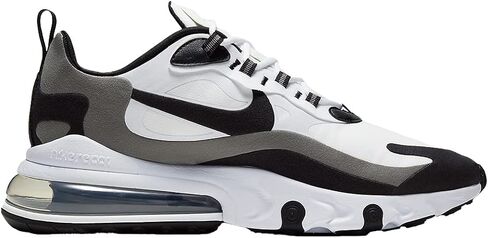 Nike Men's Air Max 270 React White/Black-MTLC Pewter (CT1264 101) - 10.5 in Saudi Arabia
