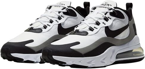 Nike Men's Air Max 270 React White/Black-MTLC Pewter (CT1264 101) - 10.5 in Saudi Arabia
