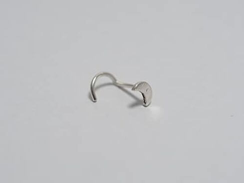 18, 20 Gauge Nose Stud,Tiny Moon Nose Stud, Nose Screw, Jewelry Nose Stud, Body Piercing Jewelry, Nose Piercing, Body Jewelry in Saudi Arabia