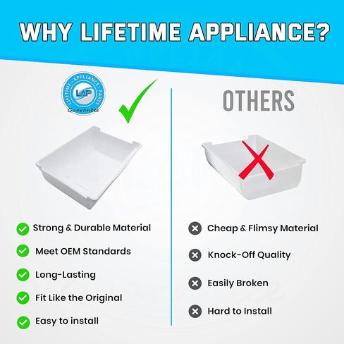 UPGRADED Lifetime Appliance DA61-05300A Ice Cube Container Bucket Tray Compatible with Samsung Refrigerator in Saudi Arabia