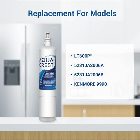 AQUA CREST 5231JA2006A Replacement for KENMORE® 9990, LG® LT600P®, 5231JA2006B, 5231JA2006F, KENMORECLEAR 46-9990, LSC27931ST, LFX25960ST, WFC2001, FML-2, RFC1000A Refrigerator Water Filter in Saudi Arabia