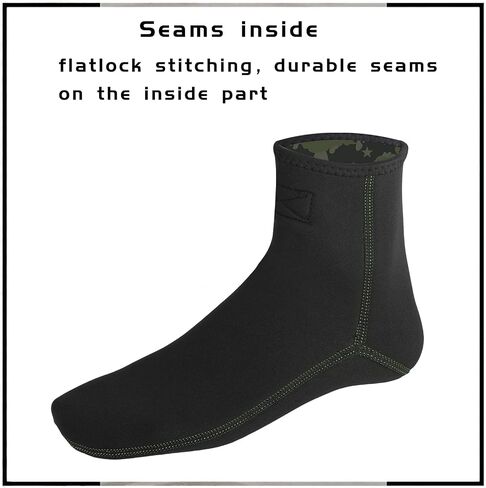 Water Socks Neoprene Socks Beach Booties Shoes 3mm Glued Blind Stitched Anti-Slip Wetsuit Boots Fin Swim Socks for Water Sports Outdoor Activities in Saudi Arabia