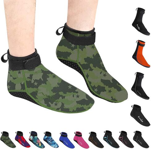 Water Socks Neoprene Socks Beach Booties Shoes 3mm Glued Blind Stitched Anti-Slip Wetsuit Boots Fin Swim Socks for Water Sports Outdoor Activities in Saudi Arabia