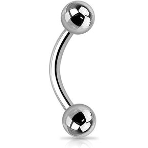 Covet Jewelry Grade 23 Solid Titanium Curved Barbells in Saudi Arabia
