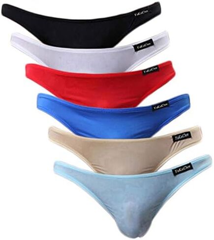 YuKaiChen Men's Briefs Low Rise Ice Silk Bikinis Seamless Underwear in Saudi Arabia