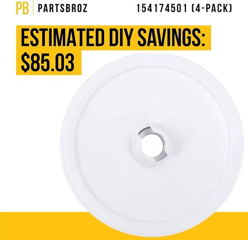 5300809640 154174501 Dishwasher Rack Wheels (4-Pack) by PartsBroz - Compatible Kenmore, Westinghouse, Frigidaire Lower Rack - Replaces AP2135554, AH452448, PS452448 - Upgraded Dishwasher Roller Wheels in Saudi Arabia