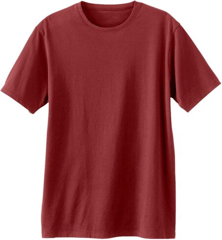 Fair Indigo Men's Organic Pima Cotton Short Sleeve Crew Neck T-Shirt in Saudi Arabia