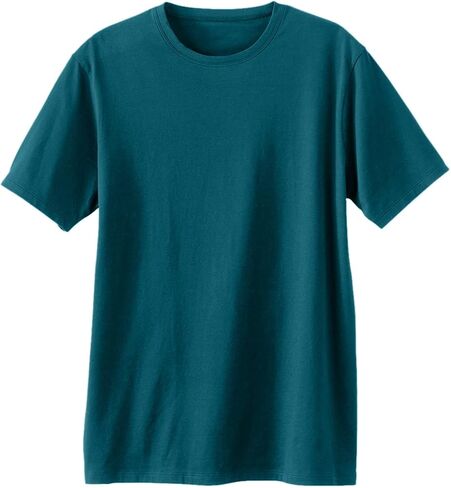 Fair Indigo Men's Organic Pima Cotton Short Sleeve Crew Neck T-Shirt in Saudi Arabia