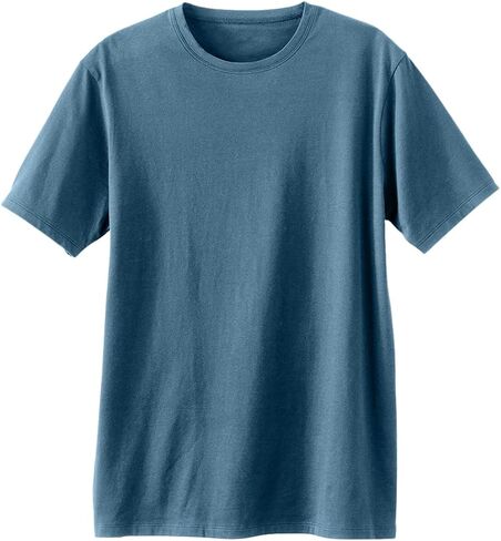 Fair Indigo Men's Organic Pima Cotton Short Sleeve Crew Neck T-Shirt in Saudi Arabia