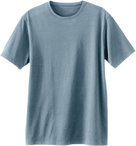 Fair Indigo Men's Organic Pima Cotton Short Sleeve Crew Neck T-Shirt in Saudi Arabia
