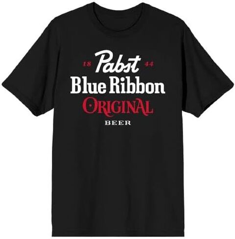 Pabst Blue Ribbon Original Beer Logo Men’s Black T-Shirt in Saudi Arabia